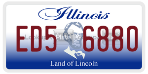 ED56880 license plate in Illinois