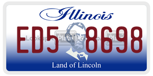 ED58698  license plate in IL