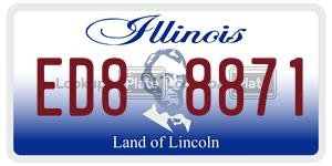 ED88871  license plate in IL