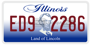 ED92286  license plate in IL