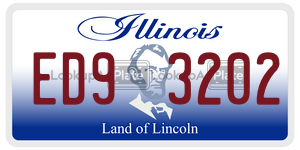 ED93202  license plate in IL