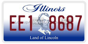 EE18687 license plate in Illinois