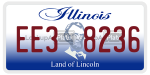 EE38236  license plate in IL