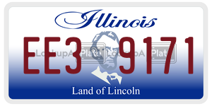 EE39171 license plate in Illinois