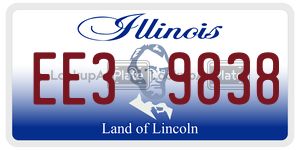EE39838 license plate in Illinois