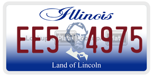 EE54975  license plate in IL