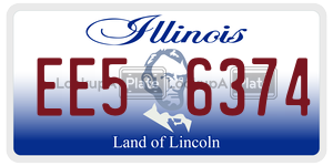EE56374 license plate in Illinois