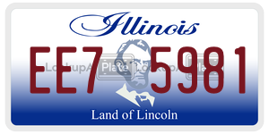 EE75981 license plate in Illinois