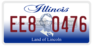 EE80476 license plate in Illinois