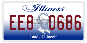 EE80686 license plate in Illinois
