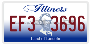 EF33696 license plate in Illinois