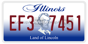 EF37451 license plate in Illinois