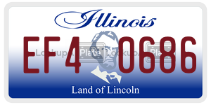 EF40686 license plate in Illinois