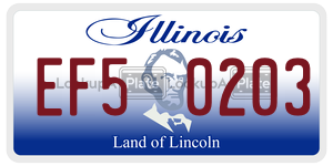 EF50203  license plate in IL