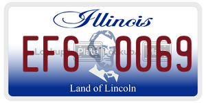 EF60069  license plate in IL