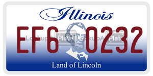 EF60232  license plate in IL