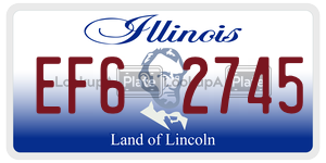 EF62745 license plate in Illinois