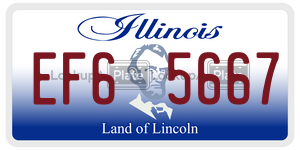 EF65667 license plate in Illinois