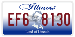 EF68130  license plate in IL