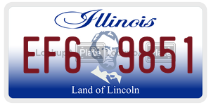 EF69851 license plate in Illinois