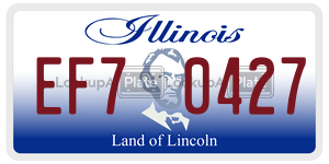 EF70427 license plate in Illinois