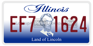 EF71624 license plate in Illinois