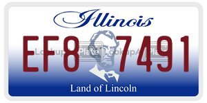 EF87491  license plate in IL