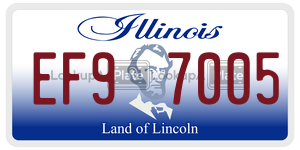 EF97005 license plate in Illinois
