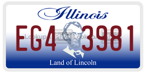 EG43981 license plate in Illinois