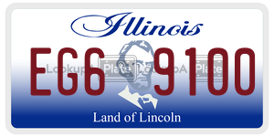 EG69100 license plate in Illinois