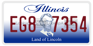 EG87354 license plate in Illinois