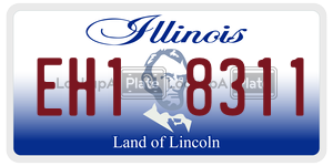 EH18311  license plate in IL