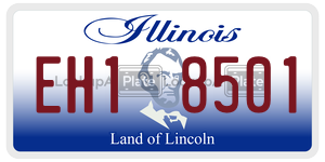 EH18501  license plate in IL
