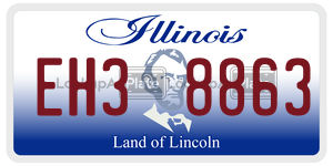 EH38863  license plate in IL