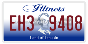 EH39408  license plate in IL