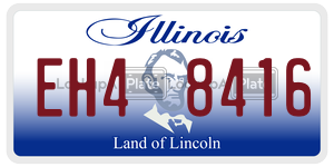 EH48416  license plate in IL
