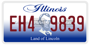 EH49839 license plate in Illinois