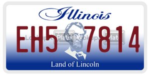 EH57814  license plate in IL