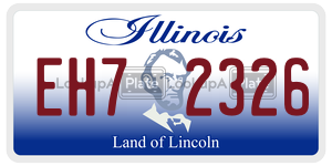EH72326 license plate in Illinois