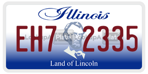 EH72335  license plate in IL