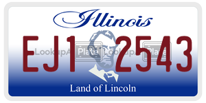 EJ12543 license plate in Illinois