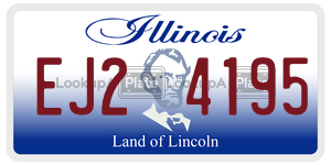 EJ24195 license plate in Illinois