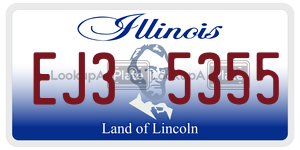 EJ35355 license plate in Illinois
