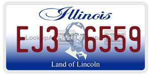 EJ36559  license plate in IL