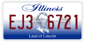 EJ36721  license plate in IL