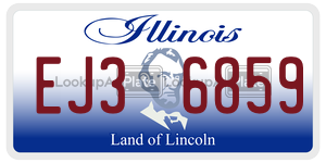 EJ36859  license plate in IL