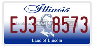 EJ38573  license plate in IL