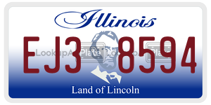 EJ38594  license plate in IL