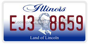 EJ38659  license plate in IL
