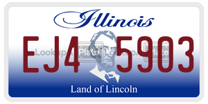 EJ45903  license plate in IL